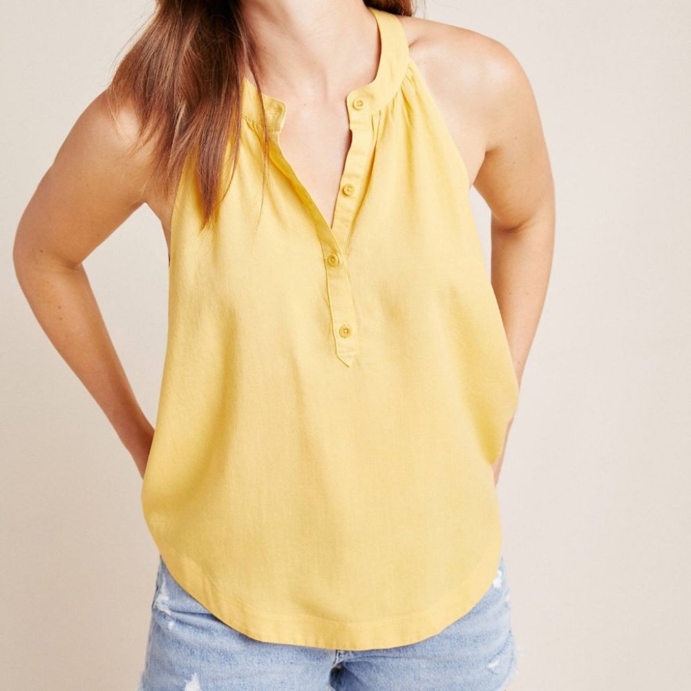 Cloth & Stone Yellow Sleeveless Women's Top